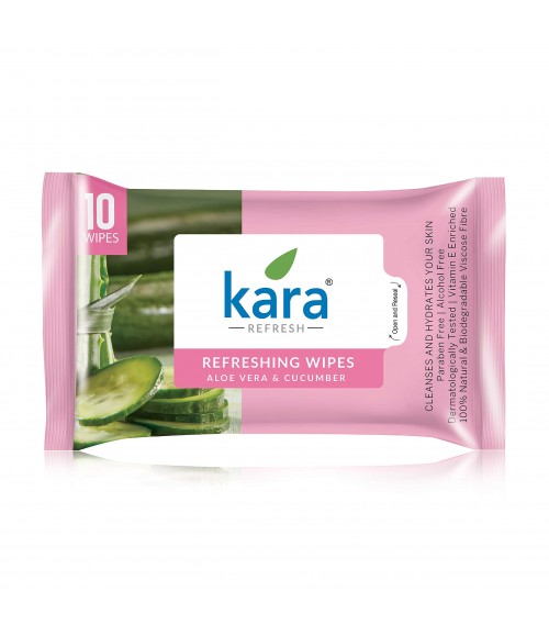Kara Face Facial Cleansing 10pc Wipes make Skin Fresh